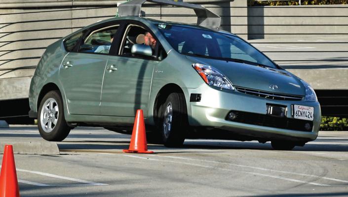 Image of a driverless car