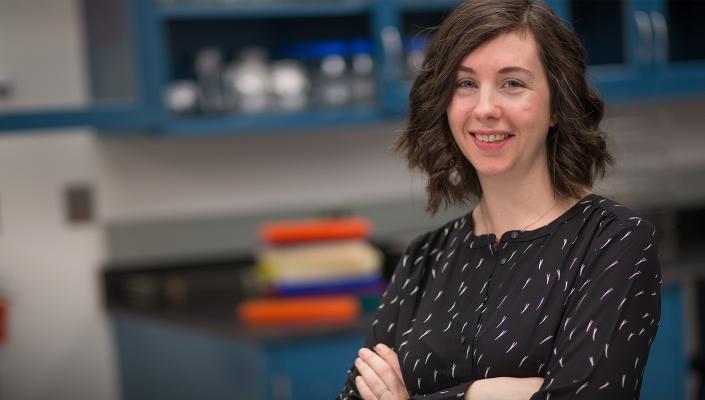 Monica Mugnier in her lab