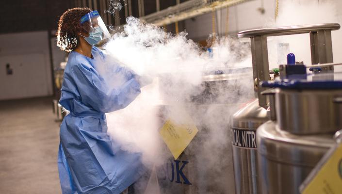 Cryogenic units at the Biological Repository