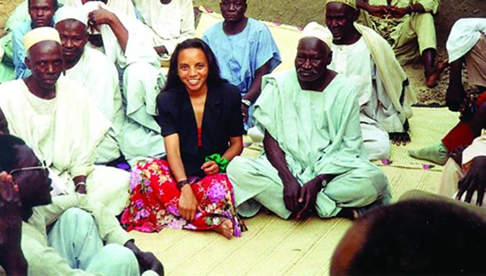 Voahangy Nombanahery Ramahatafandry sits among a group of African doctors