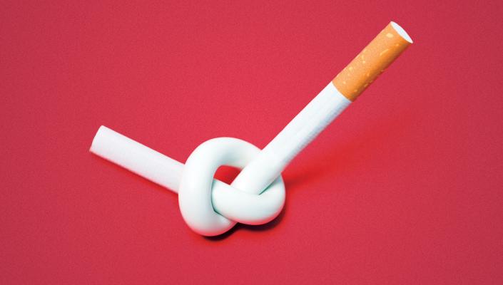 Cigarette tied in a knot