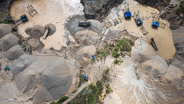 Illegal gold mining in Peru’s Madre de Dios department has destroyed an average of 21,000 hectares of rainforest per year.