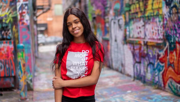 Jada Johnson in Baltimore's Graffiti Alley