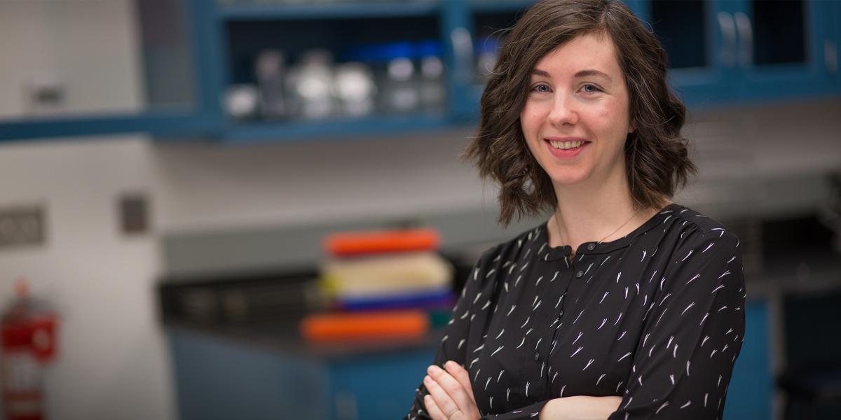 Monica Mugnier in her lab