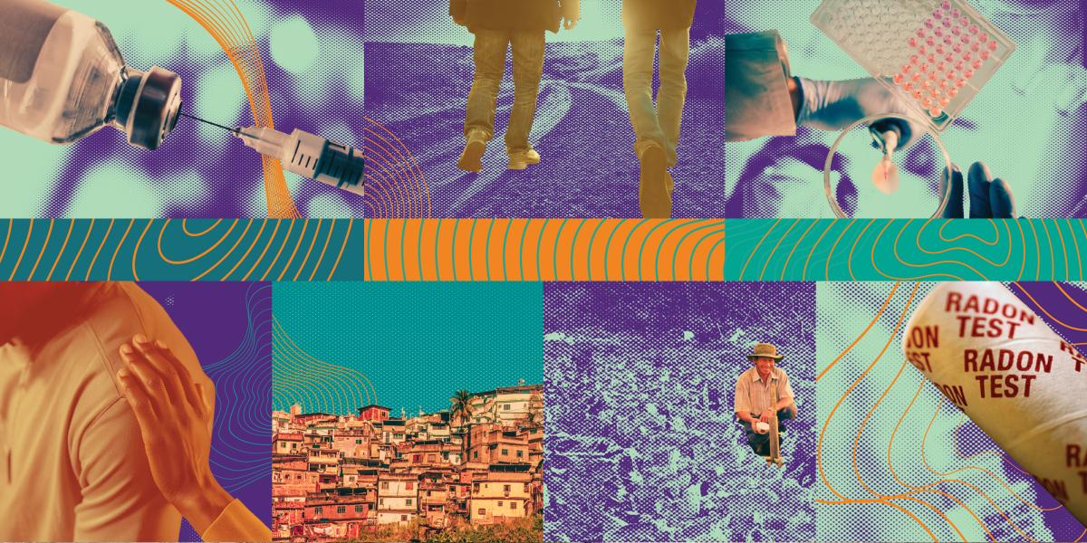 A collection of images representing stories related to public health.
