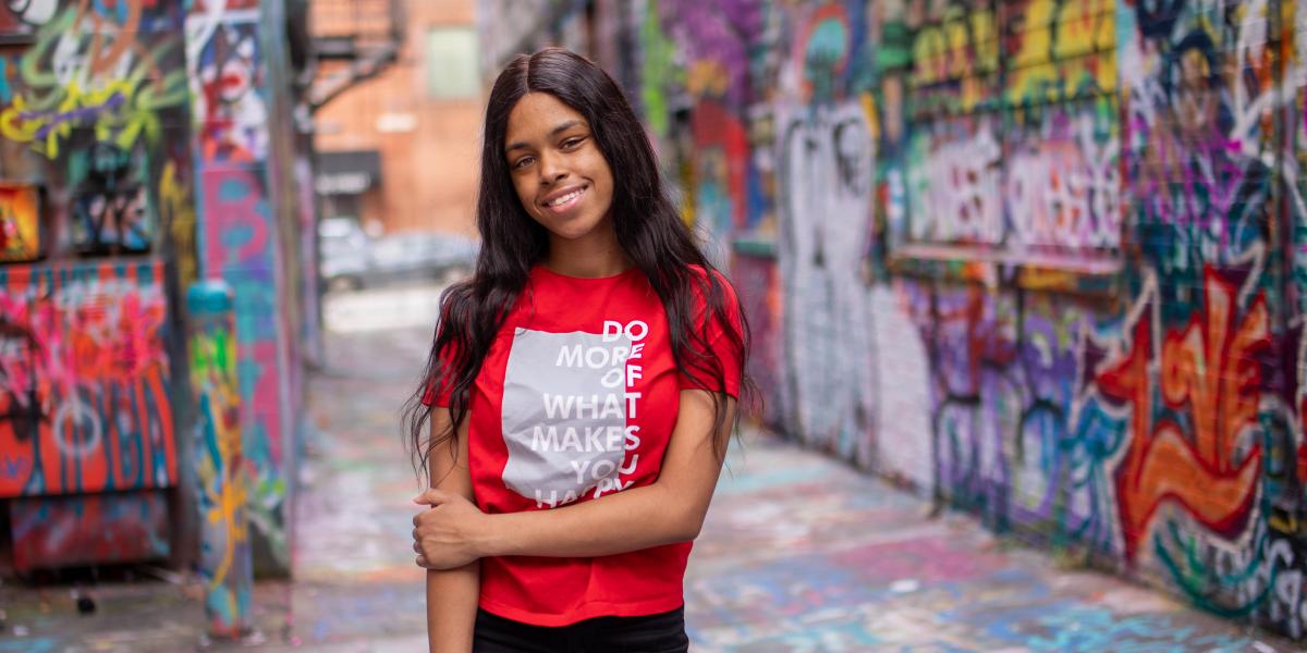 Jada Johnson in Baltimore's Graffiti Alley