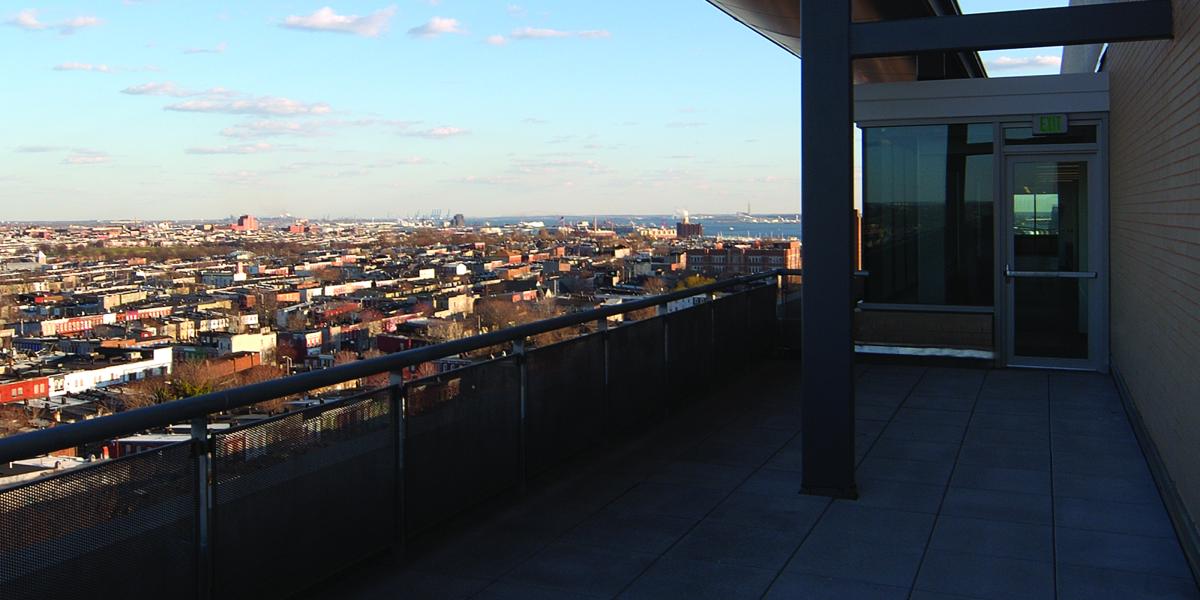 View from the Wolfe Street Building's 9th floor roof