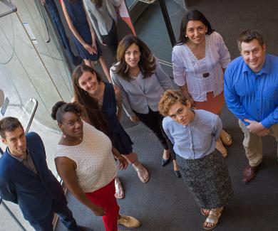 From left, Julian Drix, Kelli Mcintyre, Haven Wheelock, Andrea Walker, Kate Vander Tuig, Mónica Guerrero Vásquez, and Brady Garrett.