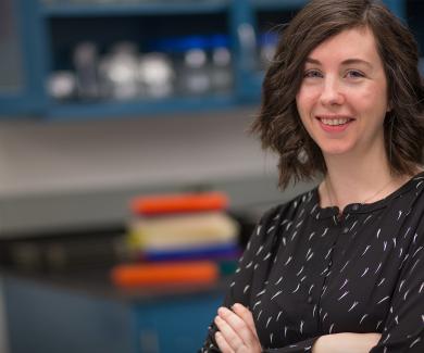 Monica Mugnier in her lab