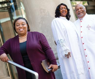 Tanjala Purnell, Rev. Dr. Phyllis Addison and Rev. Michael Addison