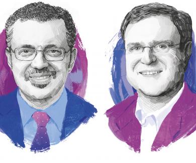 Tedros Adhanom Ghebreyesus and David Peters