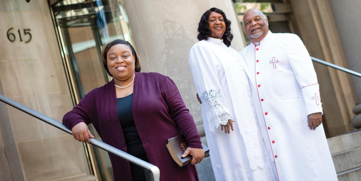 Tanjala Purnell, Rev. Dr. Phyllis Addison and Rev. Michael Addison