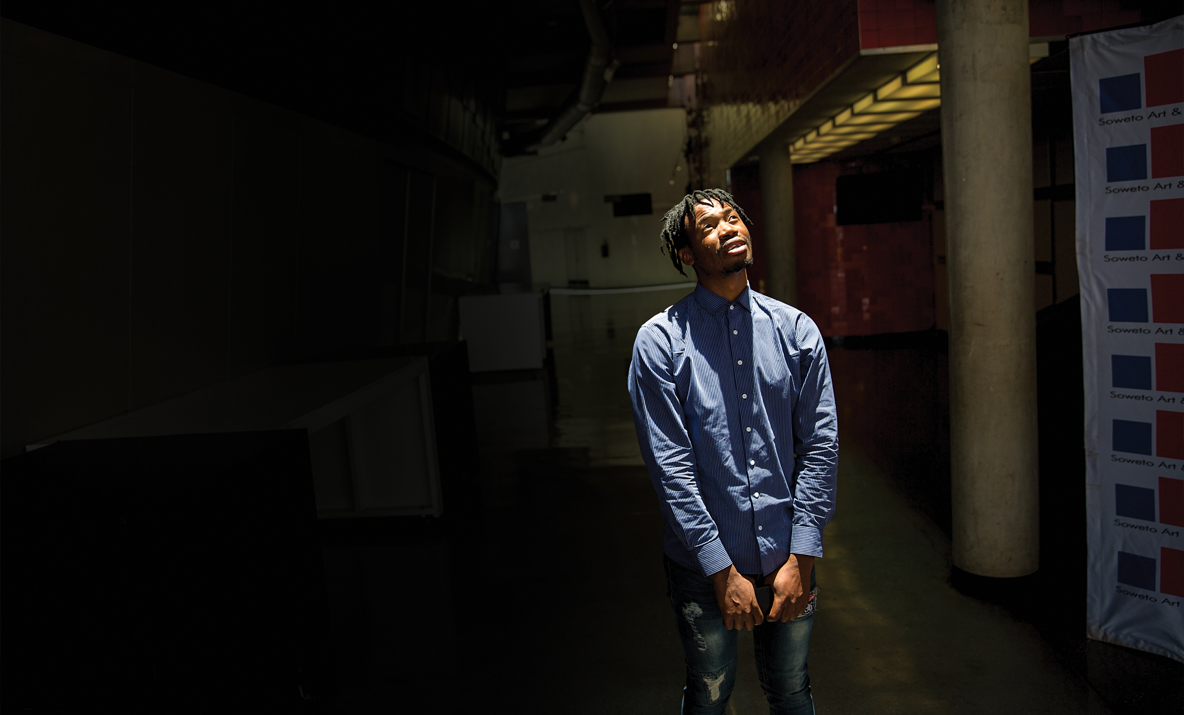 Thembelani Sibanda poses for a portrait at Soweto Theatre during an interview about the Pre-Exposure Prophylaxis (PrEP), an HIV preventative drug on November 30, 2017, in Soweto, South Africa.